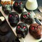 Large Skull Cake Pan Silicone Molds, 2 Pack 6 Cavity Halloween Skull CakeletChocolate Molds Candy Pizza Baking Molds Handmade Soap Tray